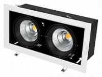 Встраиваемый светильник Arlight CL-KARDAN-S375x190-2x25W Day4000 (WH-BK, 30 deg) 027927