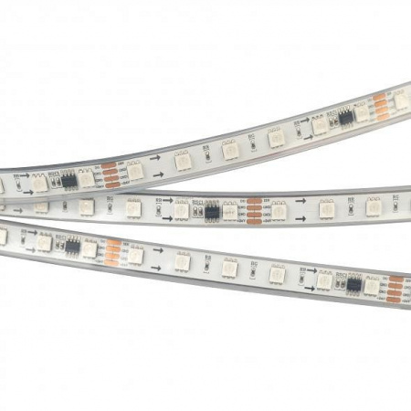 Лента светодиодная [5 м] Arlight SPI-5000P-5060-60 24V Cx6 RGB-Auto (12mm, 13.2W/m, IP66) 026570(1)