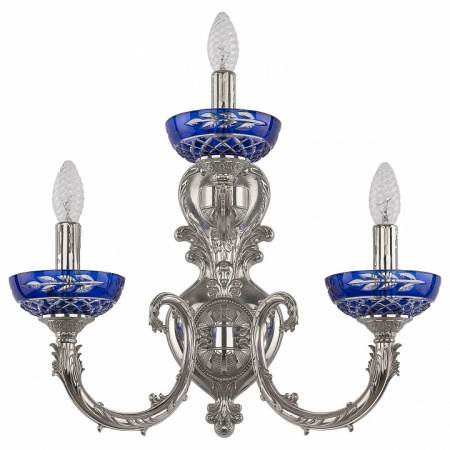 Бра Bohemia Ivele Crystal 7109 7109B16/2+1/210 Ni P Clear-Blue/H-1J